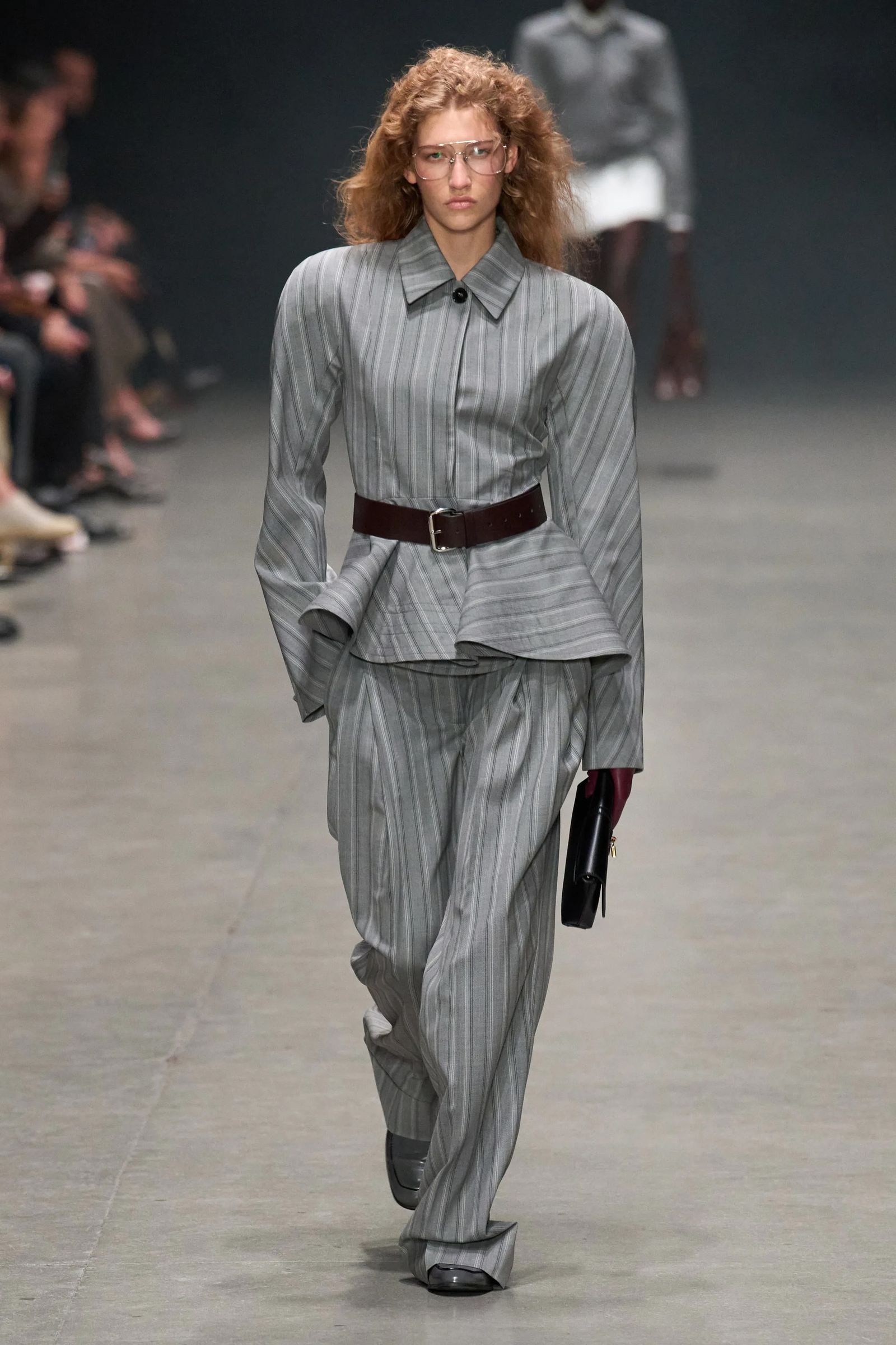 Image may contain Nicole Fox Clothing Formal Wear Suit Fashion Adult Person Coat Accessories and Belt