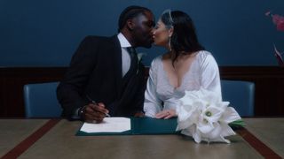 Image may contain Adult Person Wedding Pen Accessories Jewelry Ring Formal Wear Tie Face and Head