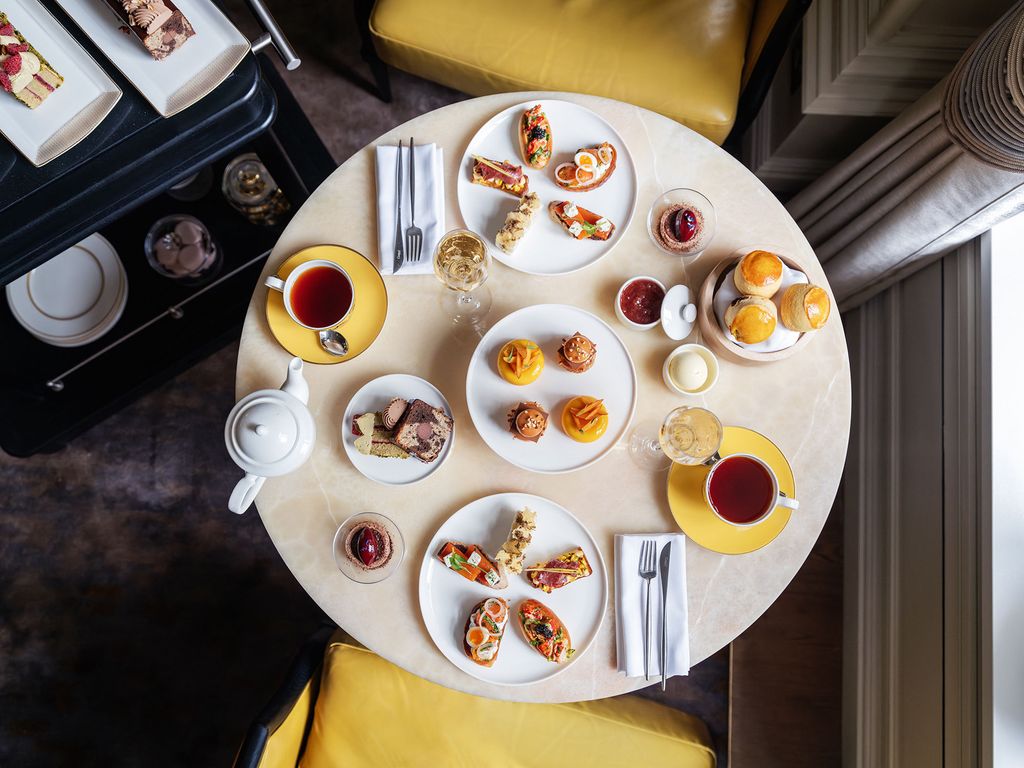 Image may contain Brunch Food Cutlery Fork Plate Cup and Bread