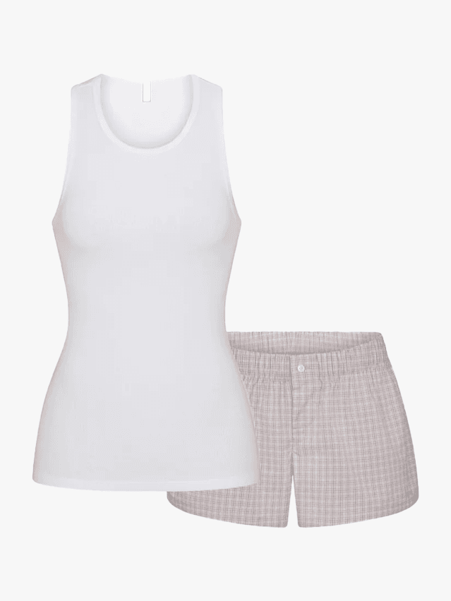 Image may contain: Clothing, Shorts, Vest, and Undershirt