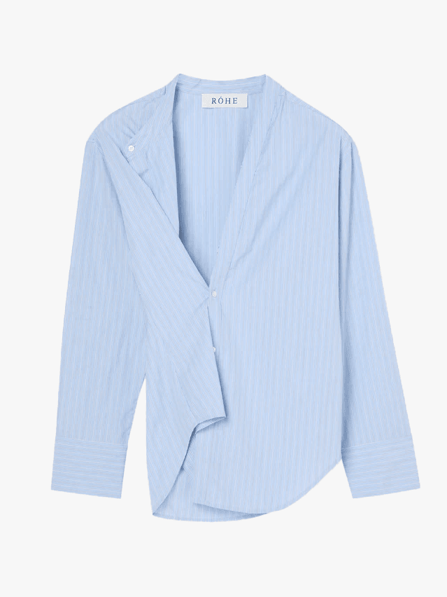 Image may contain: Clothing, Long Sleeve, Sleeve, Shirt, Blazer, Coat, Jacket, and Formal Wear