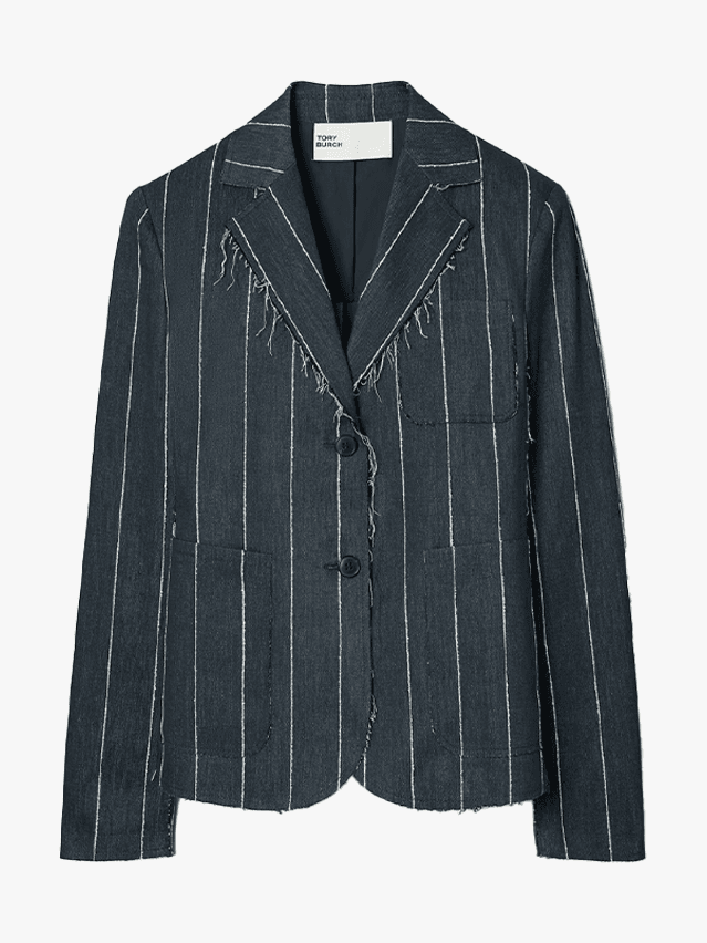 Image may contain: Blazer, Clothing, Coat, and Jacket