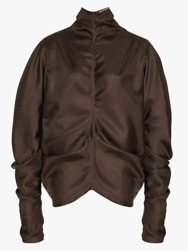 Image may contain: Clothing, Coat, Jacket, Knitwear, and Sweater